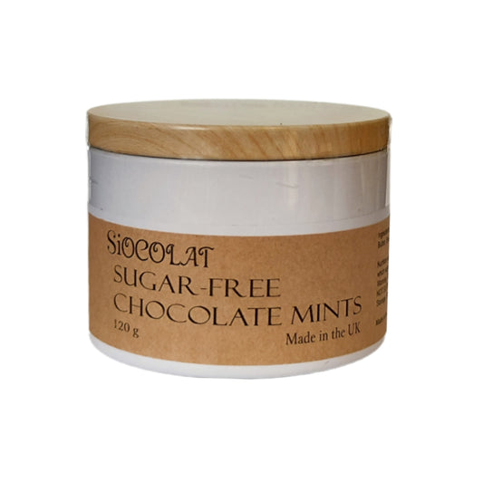 Siocolat Sugar Free Chocolate Mints in Tin 140g