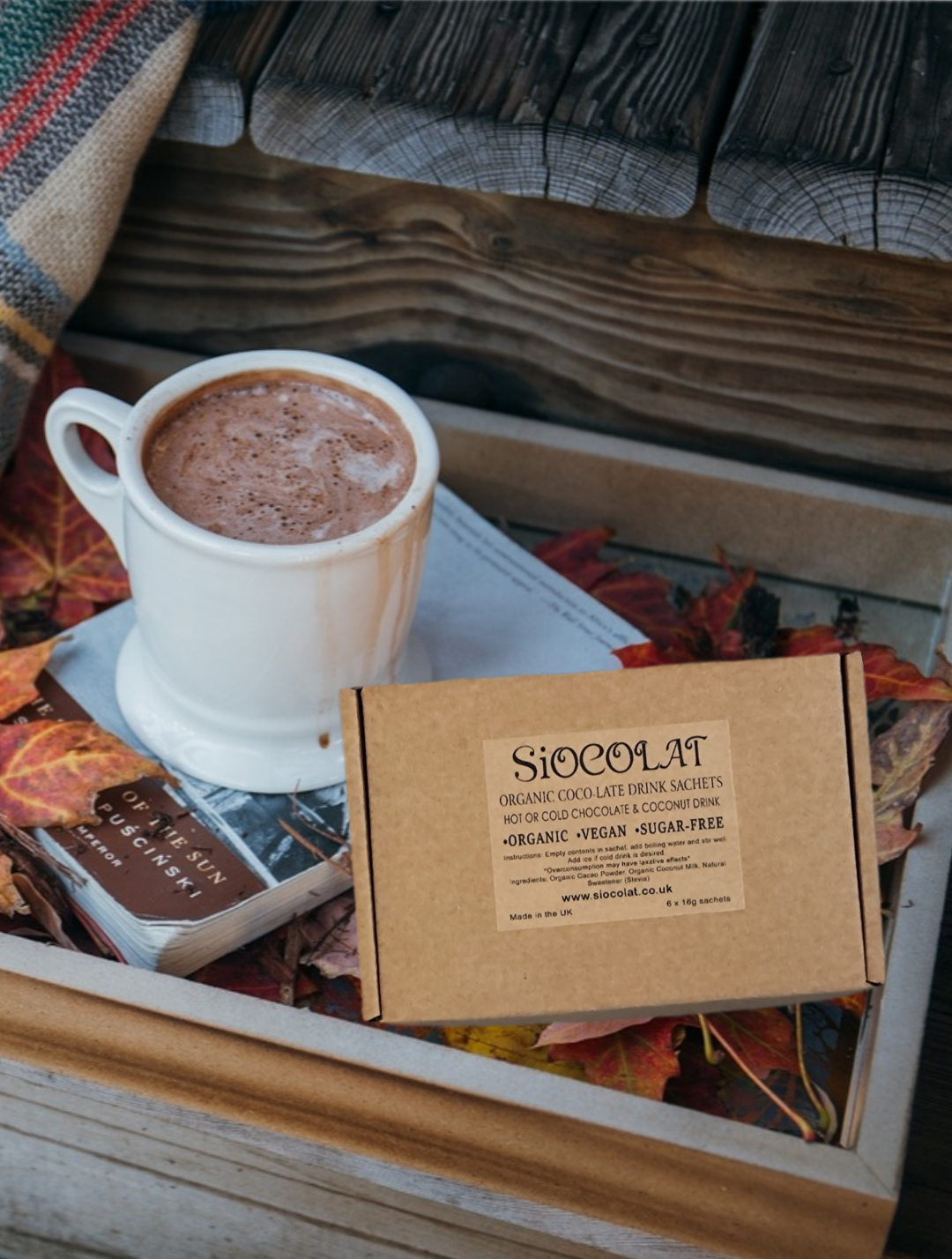 Siocolat Organic Vegan Sugar Free Low Calorie Hot Chocolate Drink